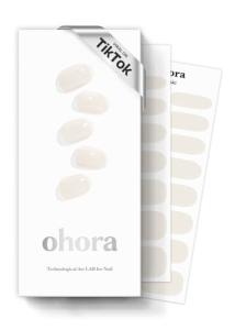 Ohora Gel Nail Strips - Cream Cotton White