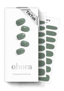 Ohora Green Cream Leaf Gel Nail Strips