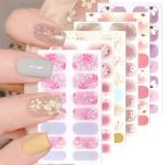 6 Spring Summer Flower Nail Gel Stickers