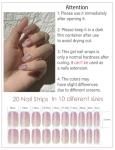 Nude Cat Eye Gradient Gel Nail Strips, 20pcs
