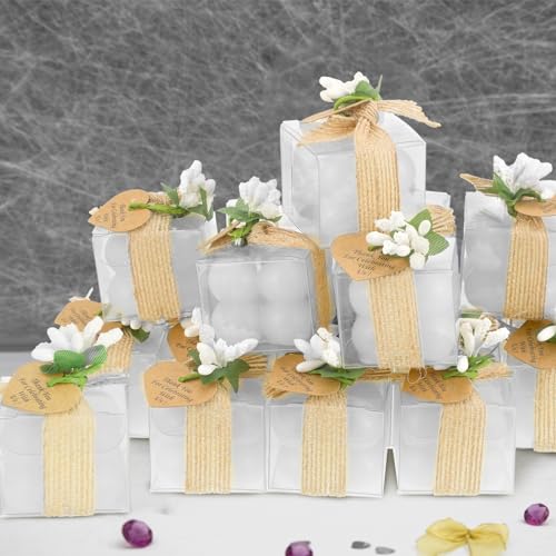 30 Sets Small Wedding Favor Candles with Gifts