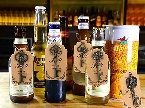 50 Vintage Skeleton Key Bottle Openers for Weddings