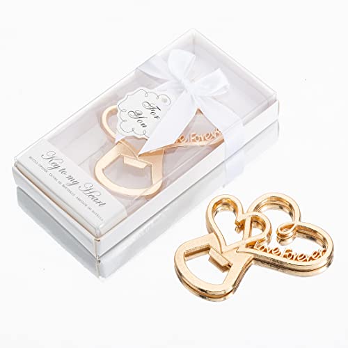 Love Forever Heart Shape Bottle Openers - 50 Pack