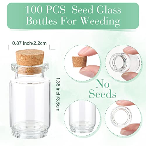 100 Glass Favor Bottles with Cork Tops