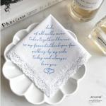 Something Blue Embroidered Wedding Handkerchief for Dad