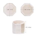 Champagne Velvet 3-Slot Ring Box for Weddings