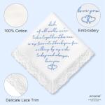 Something Blue Embroidered Wedding Handkerchief for Dad