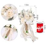 CEWOR White Champagne Artificial Wedding Bouquets