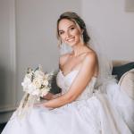 CEWOR White Champagne Artificial Wedding Bouquets