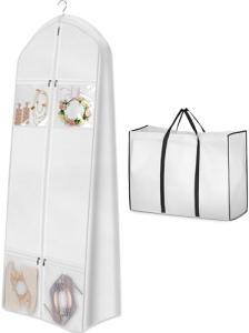 MISSLO 70" Wedding Dress Garment Bag with Tote