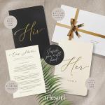 Premium Gold Foil Wedding Vow Book Set