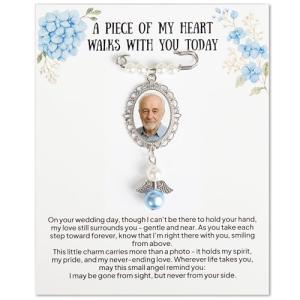 Personalized Wedding Bouquet Photo Charms for Brides