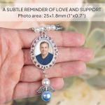 Personalized Wedding Bouquet Photo Charms for Brides