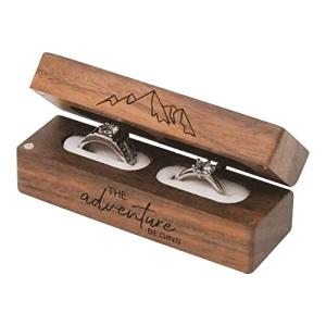 Engraved Wooden Ring Box for Rustic Weddings
