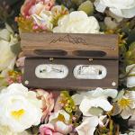 Engraved Wooden Ring Box for Rustic Weddings