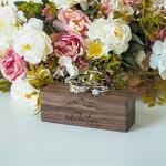 Engraved Wooden Ring Box for Rustic Weddings