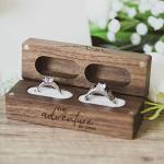 Engraved Wooden Ring Box for Rustic Weddings