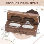 Engraved Wooden Ring Box for Rustic Weddings