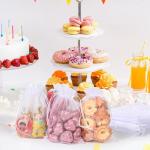 100PCS White Sheer Organza Wedding Favor Bags