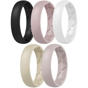 Egnaro Women’s Ergonomic Silicone Wedding Bands