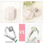 Velvet Hexagon Ring Box for Weddings and Proposals