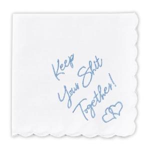 Something Blue Embroidered Wedding Handkerchief Gift