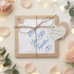 Something Blue Embroidered Wedding Handkerchief Gift