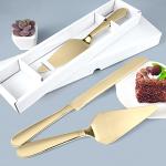 Elegant Gold Cake Cutting Set for Weddings