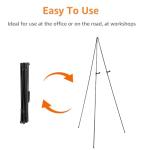 Portable Black Steel Easel Display Stand for Weddings