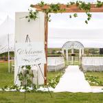 Portable Black Steel Easel Display Stand for Weddings