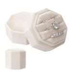 Vintage Velvet Octagon Ring Box for Weddings