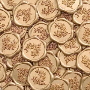 Eucalyptus Wax Seal Stickers for Invitations, 50 Pcs