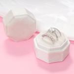 Vintage Velvet Octagon Ring Box for Weddings