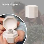 Vintage Velvet Octagon Ring Box for Weddings