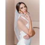 AOREAS Pearl Rhinestone Short White Wedding Veil