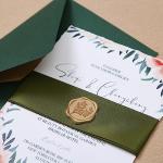 Eucalyptus Wax Seal Stickers for Invitations, 50 Pcs