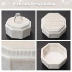 Vintage Velvet Octagon Ring Box for Weddings