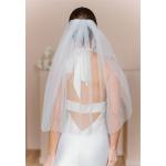 AOREAS Pearl Rhinestone Short White Wedding Veil