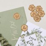 Eucalyptus Wax Seal Stickers for Invitations, 50 Pcs