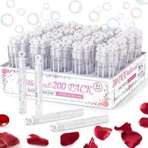 200 Mini Bubble Wands for Weddings and Parties