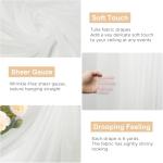 Ivory Sheer Wedding Arch Draping Fabric 20FT