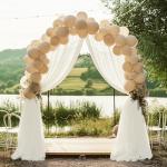 Ivory Sheer Wedding Arch Draping Fabric 20FT