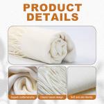 12pcs White Fringed Wedding Shawls for Guests