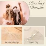 Short Wedding Veil with Pearl and Bow Clip