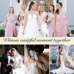 Short Wedding Veil with Pearl and Bow Clip