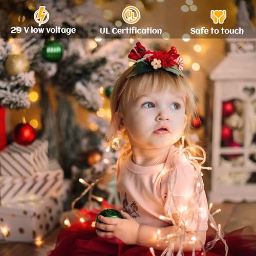 1280LED Icicle Lights for Wedding Outdoor Decor (Warm White)