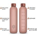 Motivational Pink Water Bottle with Time Markers