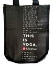Lululemon Black Small Reusable Gym Tote Bag
