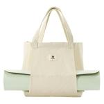 Moyaqi Canvas Tote Bag with Yoga Mat Pocket