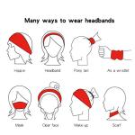 12 Women's Elastic Headbands for Yoga and Running